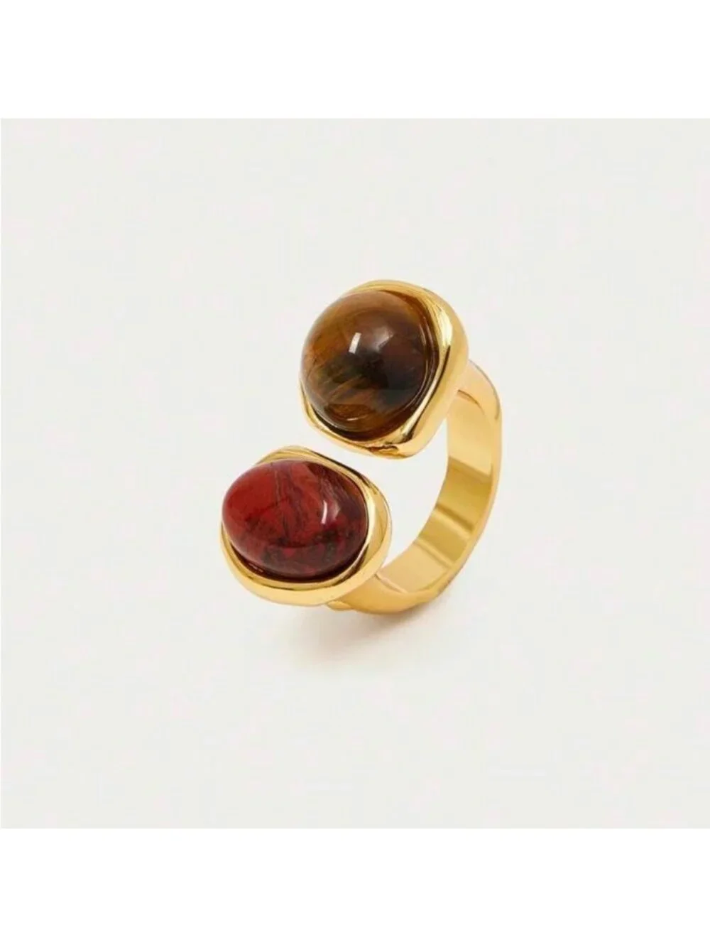Gold Dual Stone Ring Q500